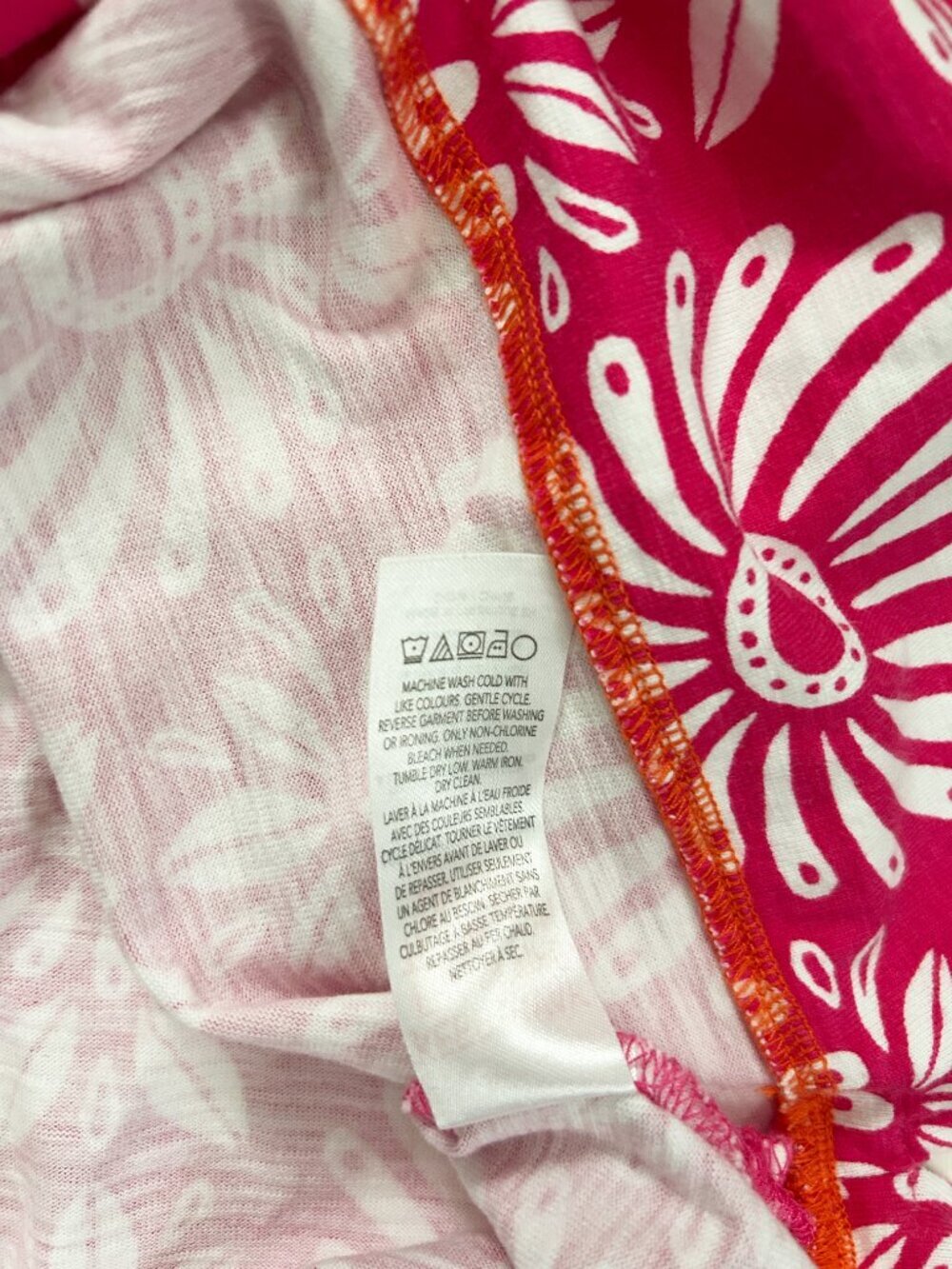 Hatley Pink Floral Tshirt Dress 100% Cotton Casual Summer Midi Dress Size Small - Picture 9 of 9